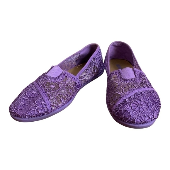 BONGO Purple Lace Ballet Loafers Women’s Slip-On Flats Shoes Size 10 - Picture 5 of 9